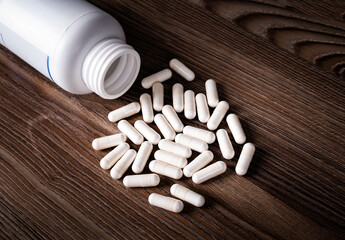 Pills on the Table closeup