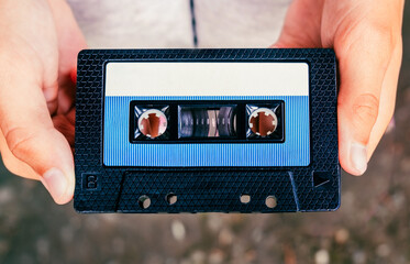 Tape Cassette in a Hands