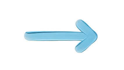 Obraz premium 3D blue arrow glossy right direction icon on transparent background 