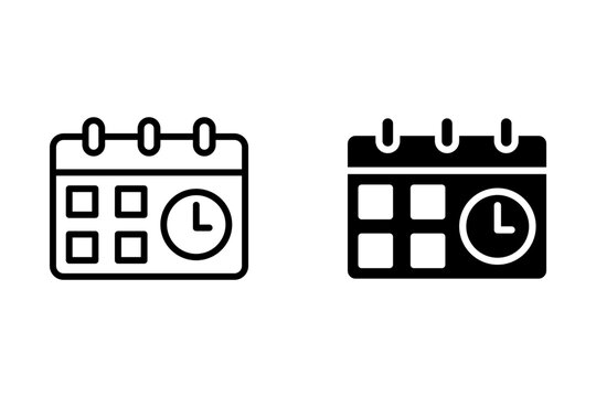 monthly subscription auto-renewal line icon on white