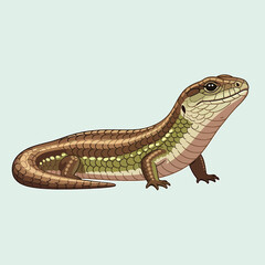 Obraz premium Vibrant Green-Spotted Lizard