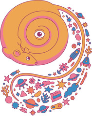Cosmic Rat Illustration