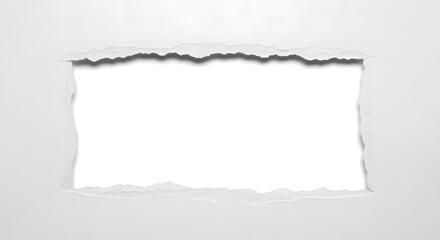 Obraz premium Vintage Torn Paper Banner, Ripped Paper Edge with Copy Space