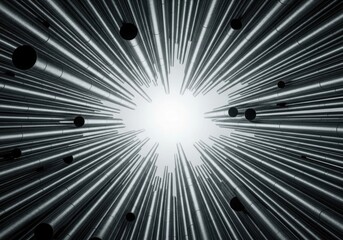 Obraz premium Metal pipes tunnel