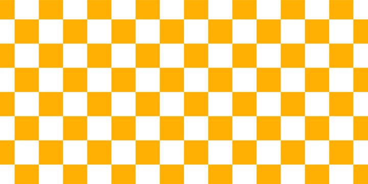Checkered background with distorted squares. Abstract banner with distortion. Chess pattern. Chessboard surface.