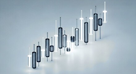 Financial Growth Chart and Rising Trend Data Visualization for Business Success