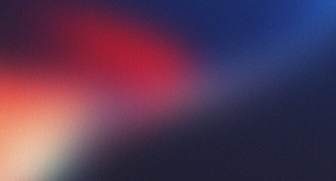 Dramatic dark background with strong red orange light leak blending into deep navy blue using fine grain noise