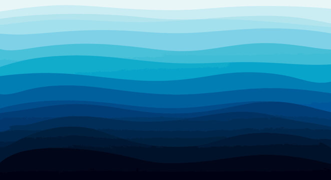 Gradient ocean waves abstract background