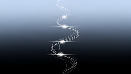 Obraz premium abstract light trails, glowing lines, energy flow, digital art, futuristic design