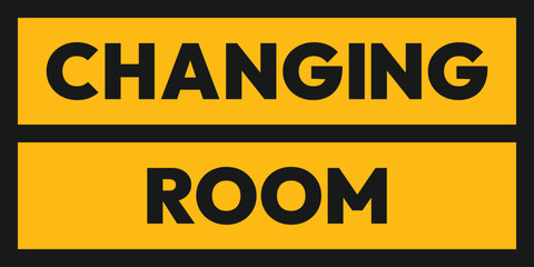 Fototapeta premium Background Symbol or icon for the words fitting room simple template. Changing room