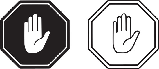 Obraz premium stop icon