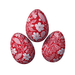 Fototapeta premium colorful easter eggs isolated on transparent background 