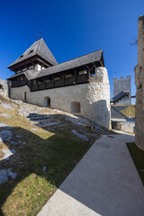 Fototapeta premium Celje Old Castle complex view under blue sky