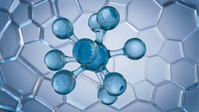 Molecular structure with hexagonal pattern