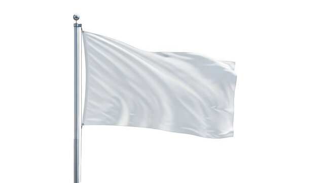 White flag on transparent background