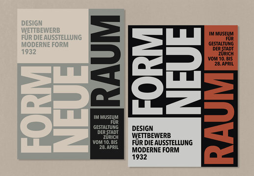 Constructivist Exhibition Event Poster Layout