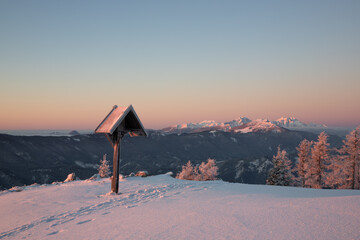 winter landscape in the mountains