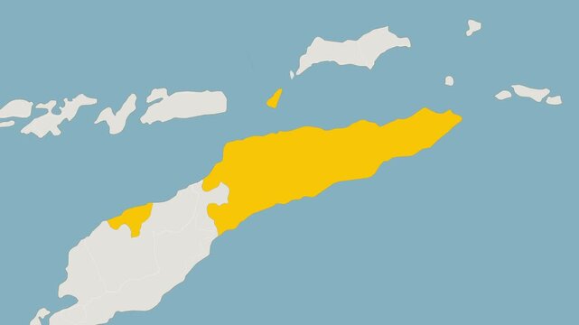 World Map Country Zoom Animation - Timor Leste