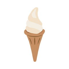 手描きのかわいいソフトクリームのイラスト