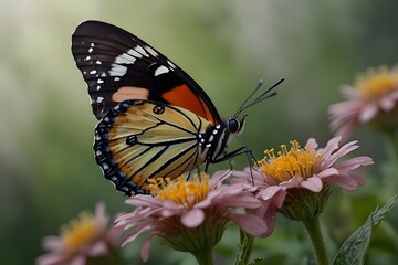 Obraz premium butterfly on flower