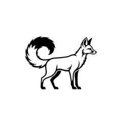 Fototapeta premium Simple horse vector illustration showing a running horse silhouette in a clean and modern style