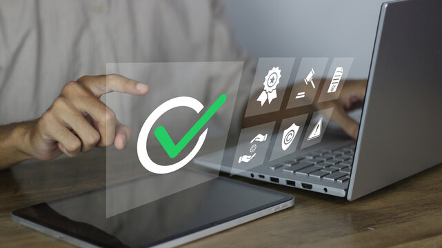 Secure your creative work with digital IP protection. This image features a professional managing copyright, trademark registration, and legal compliance through an advanced verification interface