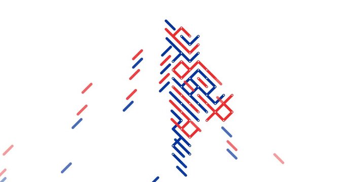 Minimalist Diagonal Slide Animation of Moldova Map