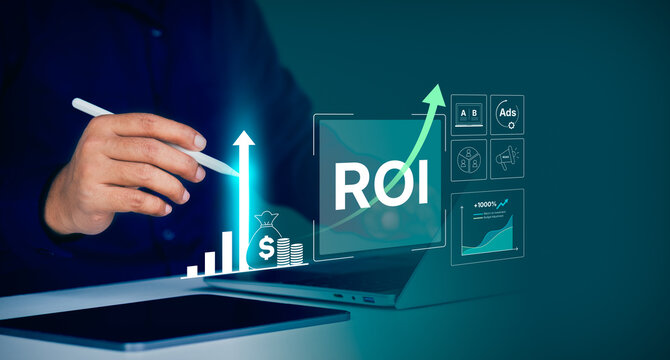 ROI strategy marketing performance, budget allocation, ROAS tracking, A/B testing insights, advertising analysis business growth, KPI dashboard optimization, digital metrics, ROI Performance Dashboard