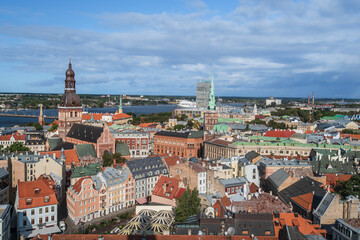 Naklejka premium The Old Town of Riga, the capital of Latvia