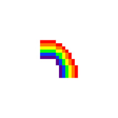 Obraz premium Pixel Rainbow Retro Bit Game Art Style 8 Bit