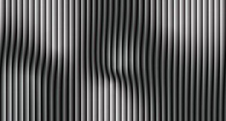 Obraz premium Distorted black and white stripes pattern