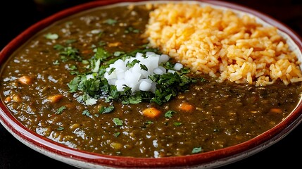 Mexican Chili Verde and Rice.