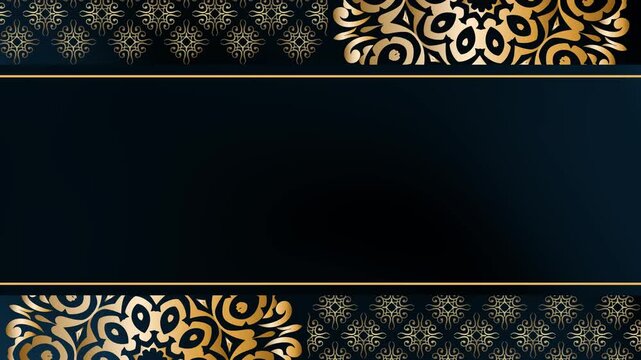 Calm Motion Orbital Eternum Mandala Gold Islamic Background