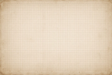 Vintage brown grid paper background with aged square lines ideal for scrapbooking, journaling, and antique-style stationery.