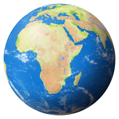 Fototapeta premium View of the Earth Globe from Space showing Rwanda