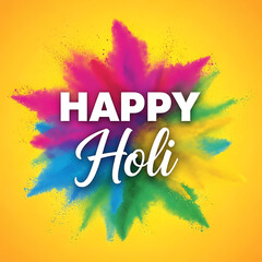 Naklejka premium Happy Holi Greeting Card