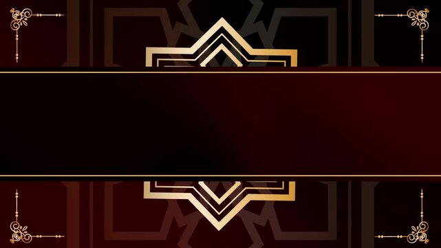 Elegant Motion Herbal Aura Pattern Gold Islamic Background