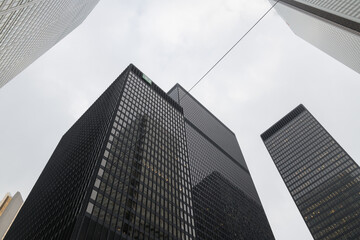 Naklejka premium buildings of the TD Centre (designed by Mies van der Rohe) southwest corner of Bay St and King St W, Toronto
