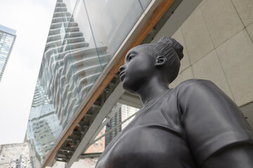 Naklejka premium oblique angle view of 