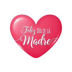 Happy mother's day heart isolated on transparent background