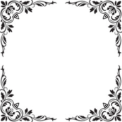 Naklejka premium Print Black Floral Arch Silhouette Decorative DesignElegant Botanical Floral Arch in Black SilhouetteVintage Floral Ornament Arch Isolated on WhiteDecorative Black Flower Arch Silhouette Pattern