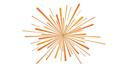 Vibrant Orange Starburst Explosion of Lines Radiating from Center, Dynamic Abstract Burst © Veniys
