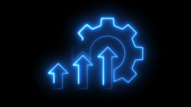 Continuous improvement concept. Solving problems, improving organizational processes.  Motion graphics of business goals achievement idea. 