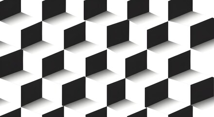 Obraz premium Modern 3D Isometric Cube Geometric Seamless Pattern