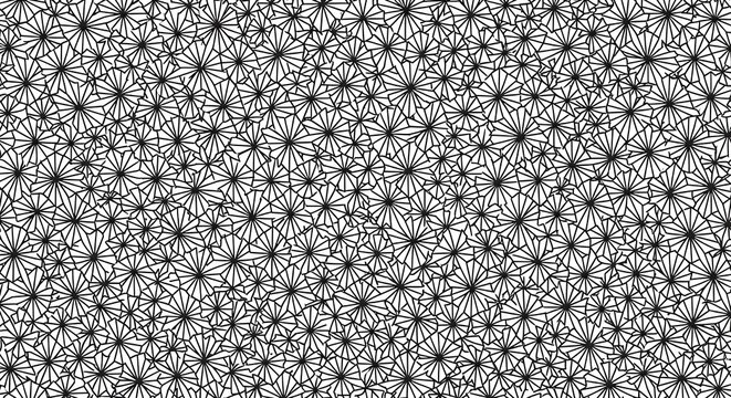 Traditional Japanese Asanoha Star Geometric Seamless Pattern