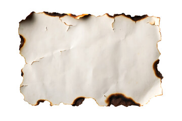Burnt Paper with Ragged Edges Isolated Transparent
