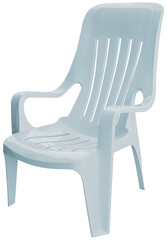 White plastic armchair
