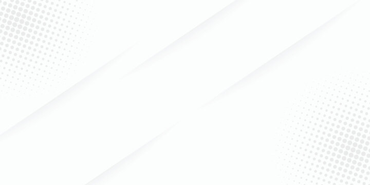 Modern abstract white background with soft diagonal lines and dotted halftone texture. Clean minimal design template for business, technology, corporate, digital, or presentation projects.