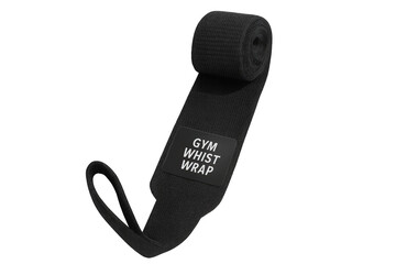 Black gym wrist wrap for weightlifting and fitness training