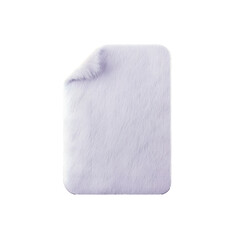 Isolated Faux Fur Rug Fabric Transparent Background